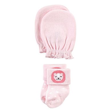 Infant Girl Socks and Mittens Set, Safari Girl