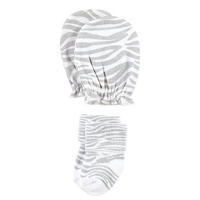 Infant Girl Socks and Mittens Set, Safari Girl