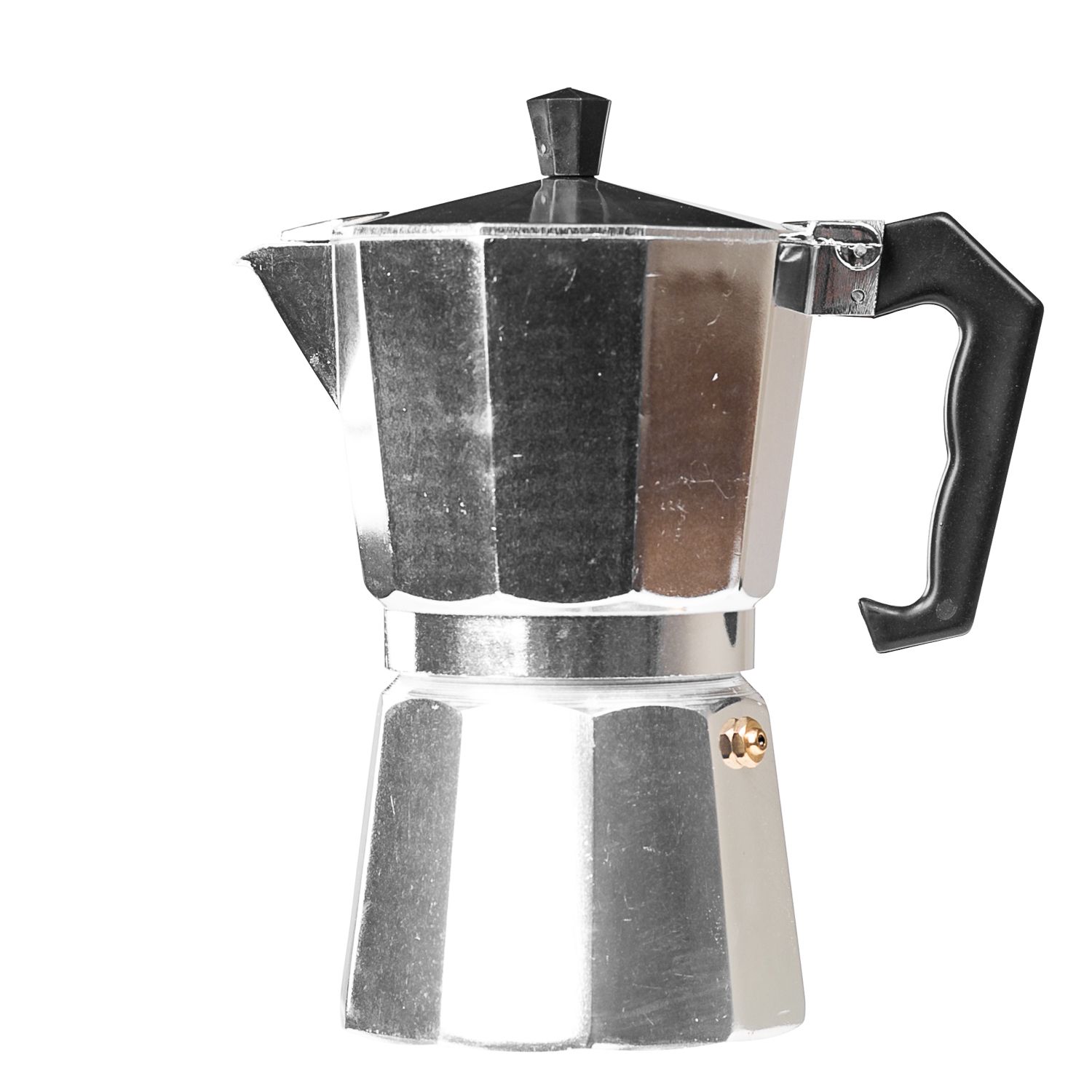 JoyJolt Italian Moka Pot 6-Cup Stovetop Aluminum Espresso Maker, Black