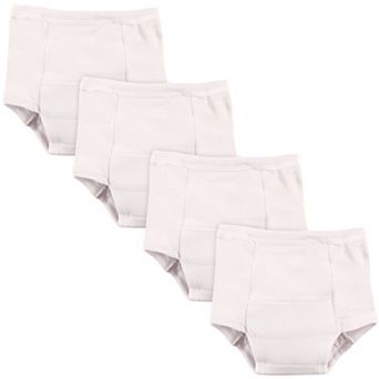 Luvable Friends Baby and Toddler Unisex Cotton Training Pants, White