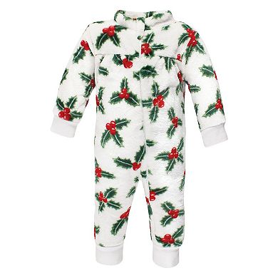 Hudson Baby Infant Girls Plush Jumpsuits, Holly, 18-24 Months