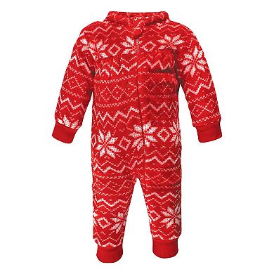 Hudson Baby Infant Girls Plush Jumpsuits, Holly, 18-24 Months