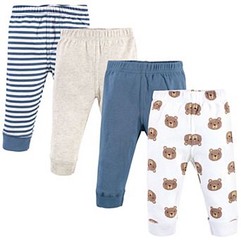 Hudson Baby Infant and Toddler Boy Cotton Pants 4 pk Little Bear