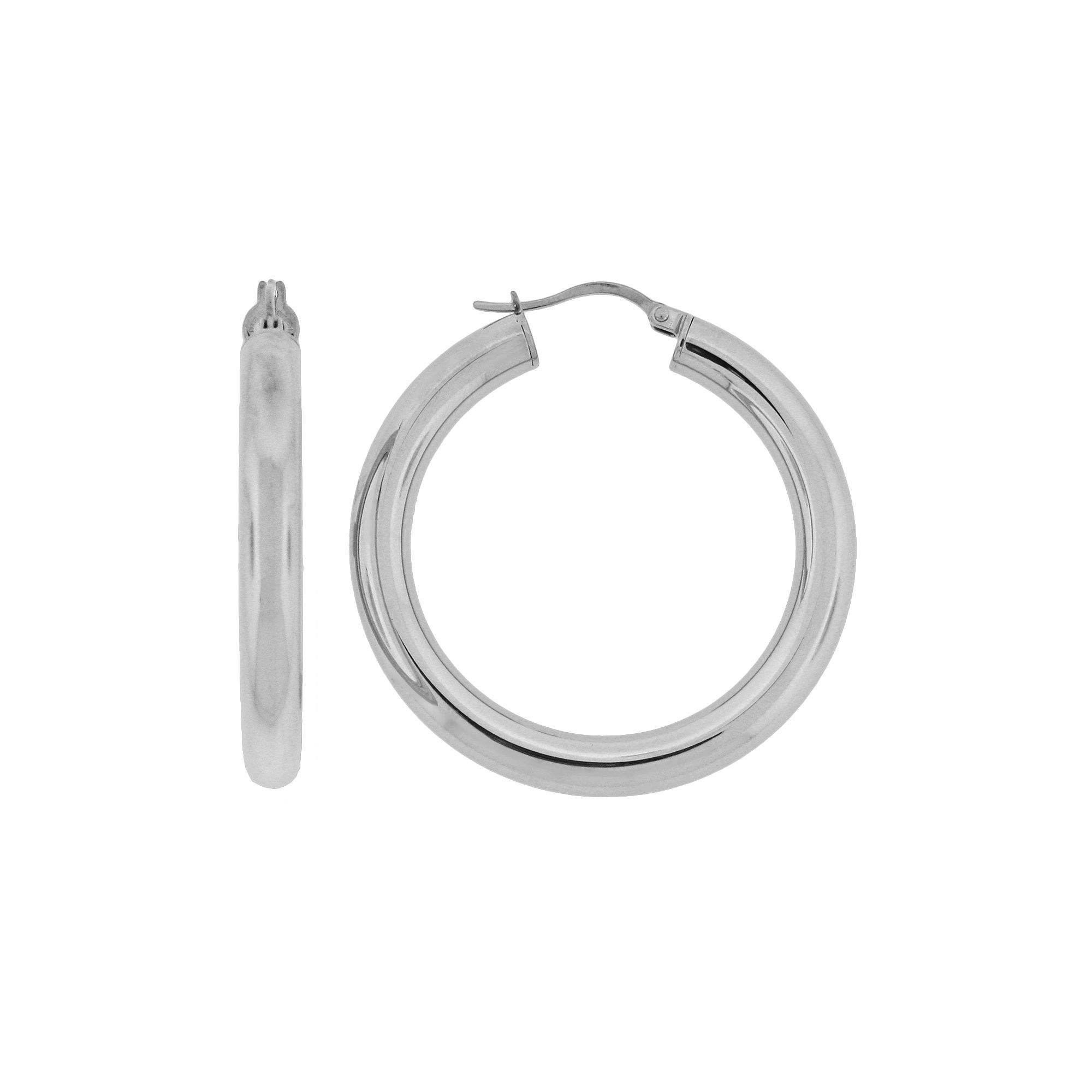 LYNX Stainless Steel Hoop Earrings, Womens, Multicolor