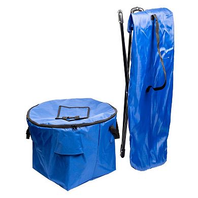 Round Insulated 50 Liter Chest Cooler Stand and Carry Bag