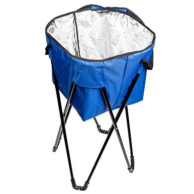 Round Insulated 50 Liter Chest Cooler Stand and Carry Bag