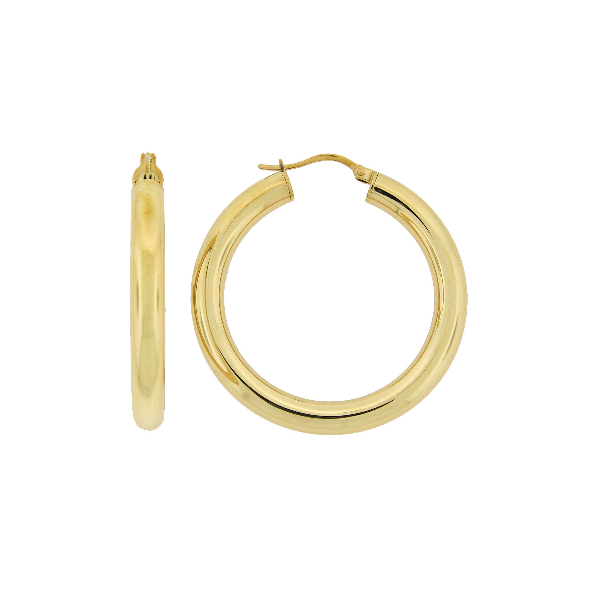 LYNX Stainless Steel Gold-Tone Hoop Earrings, Womens, Multicolor