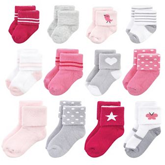 Infant Girls Grow With Me Socks 12 pk Bird