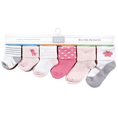 Infant Girls Grow With Me Socks 12pk, Bird