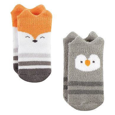 Hudson Baby Cotton Rich Newborn and Terry Socks, Neutral Woodland
