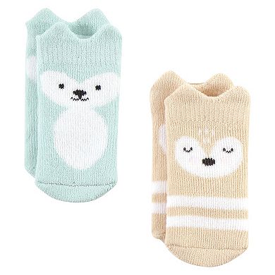 Hudson Baby Cotton Rich Newborn and Terry Socks, Neutral Woodland