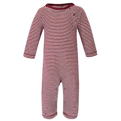 Touched by Nature Baby Girl Organic Cotton Coveralls 3pk, Holly Berry