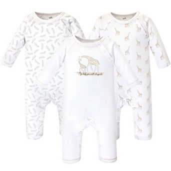 Touched by Nature Baby Organic Cotton Coveralls 3 pk Little Giraffe, 6-9 Months