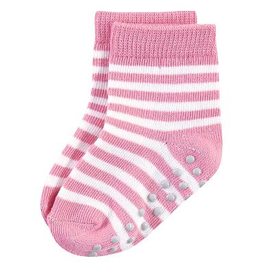 Touched by Nature Baby and Toddler Girl Organic Cotton Socks with Non ...