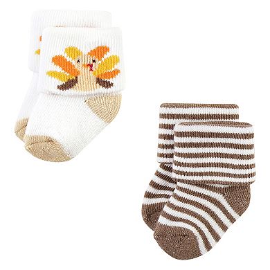 Hudson Baby Unisex Baby Holiday Newborn Terry Socks, Halloween Christmas