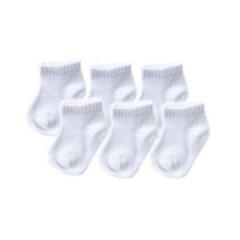 Luvable Friends Baby Unisex Newborn and Baby Socks Set, White, 12-24 Months