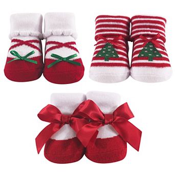 Infant Girl Socks Boxed Giftset, Christmas Tree, One Size