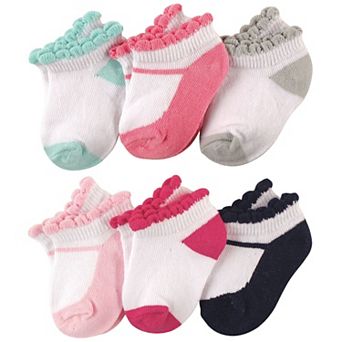 Luvable Friends Baby Girl Newborn and Baby Socks Set, Mary Jane, 12-24 Months