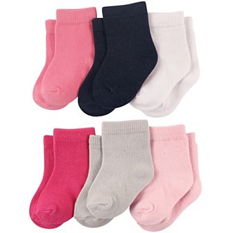Luvable Friends Baby Girl Newborn and Baby Socks Set, Girl