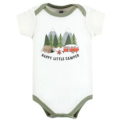 Hudson Baby Cotton Bodysuits, Little Camper, 3-6 Months