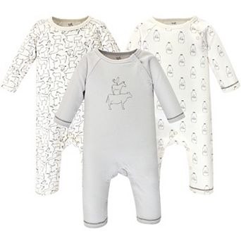 Touched by Nature Baby Organic Cotton Coveralls 3 pk Farm Friends