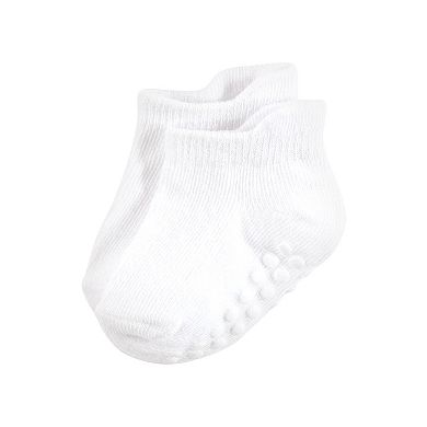 Hudson Baby Unisex Baby Non-Skid No-Show Socks, White