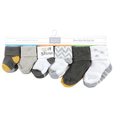 Unisex Baby Grow With Me Socks 12pk, Sunshine