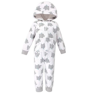 Hudson Baby Toddler Fleece Jumpsuits, Coveralls, and Playsuits 2pk, Elephants