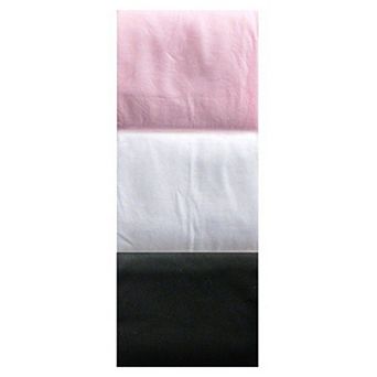 Luvable Friends Baby and Toddler Girl Nylon Tights, Black Pink