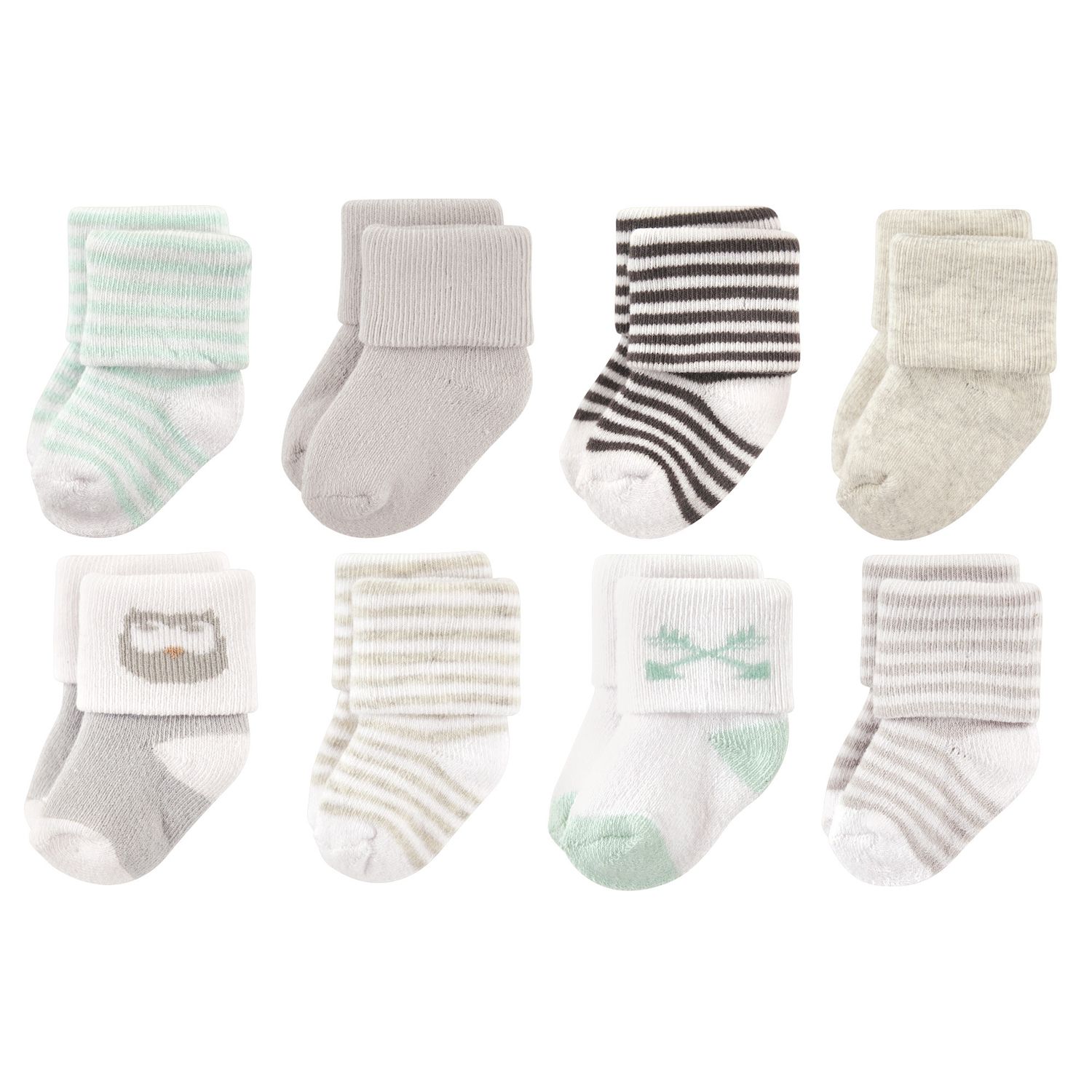 Hudson Baby Unisex Baby Cotton Rich Newborn and Terry Socks, Farm, 6-12 Months