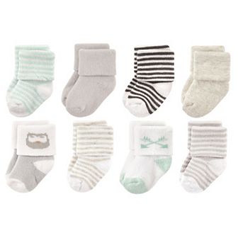Luvable Friends Baby Unisex Newborn and Baby Terry Socks, Owl