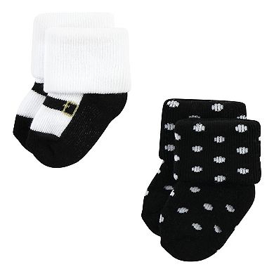 Hudson Baby Unisex Baby Cotton Rich Newborn and Terry Socks, Neutral Leopard