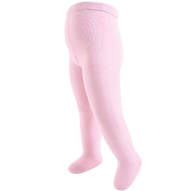Touched by Nature Baby Girl Organic Cotton Tights, Cream Pink