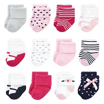 Little Treasure Infant Girl Newborn Socks, Polished