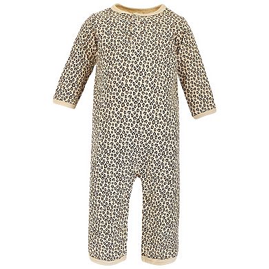 Hudson Baby Infant Girl Premium Quilted Coveralls, Autumn Rose