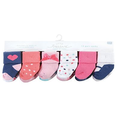Little Treasure Infant Girl Newborn Socks, Confetti