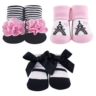 Infant Girl Socks Boxed Giftset, Paris, One Size