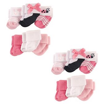 Infant Girl Newborn and Baby Socks Set, Ladybug 12 pc 0-3 Months