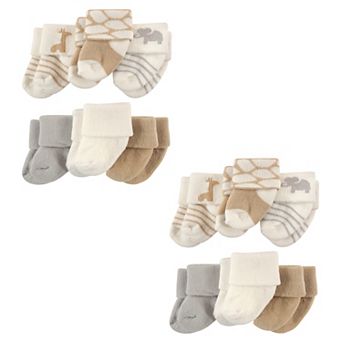 Unisex Baby Newborn and Baby Socks Set, Safari 12 pc 0-3 Months