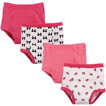 Luvable Friends Baby and Toddler Girl Cotton Training Pants, Ladybug