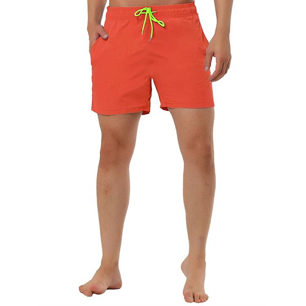 Men's Summer Holiday Drawstring Waist Mesh Lining Board Shorts