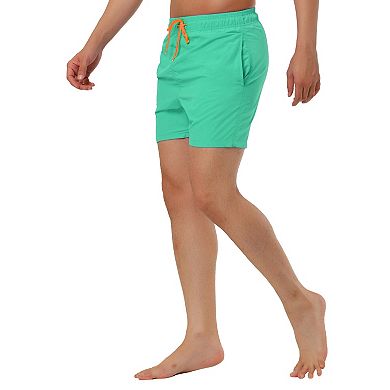 Men's Summer Holiday Elastic Waistband Drawstring Mesh Lining Board Shorts