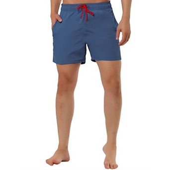 Men's Summer Casual Drawstring Waist Mesh Lining Board Shorts