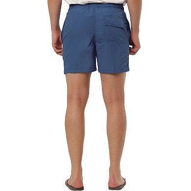 Men's Summer Casual Drawstring Waist Mesh Lining Board Shorts