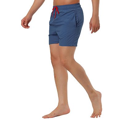 Men's Summer Casual Drawstring Waist Mesh Lining Board Shorts