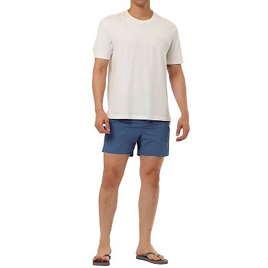 Men's Summer Casual Drawstring Waist Mesh Lining Board Shorts