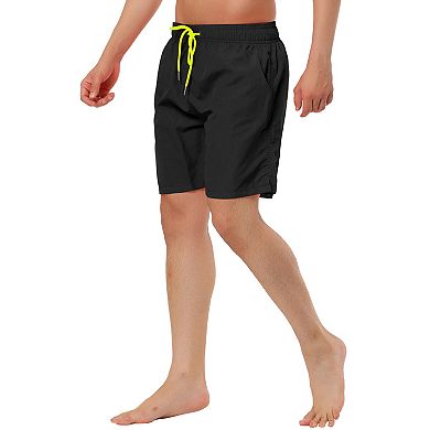 Men's Summer Holiday Beach Drawstring Waist Surfing Mesh Lining Swim Shorts