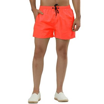 Men's Summer Solid Color Mesh Lining Swimming Board Shorts