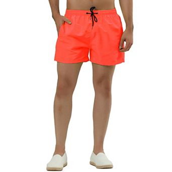Men's Summer Solid Color Mesh Lining Swimming Board Shorts