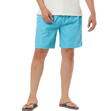 Men's Summer Casual Beach Elastic Waistband Surfing Mesh Lining Board Shorts